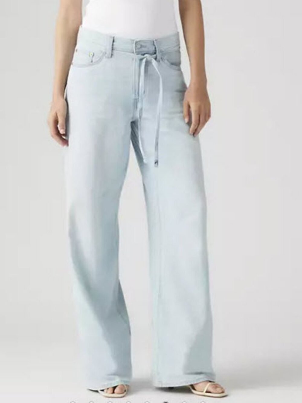 NWT - Levi's Premium XL Baggy Straight Linen + Denim Women's Jeans Size 33 x 31 - Picture 5 of 11